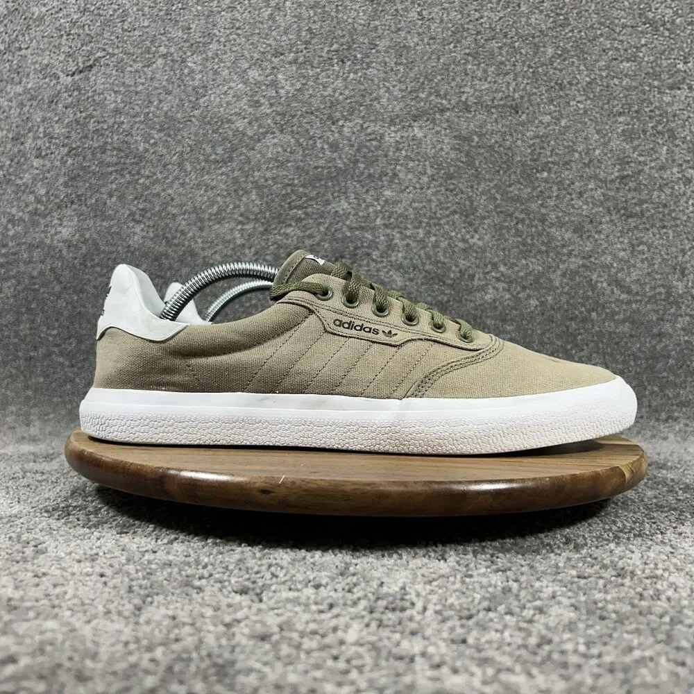 Adidas DB3241 3MC Vulc Mens Size 12 Khaki Green Canvas Athletic Skate Shoes Used